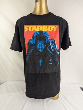 The Weeknd Starboy 2017 Black Tour Tshirt Medium